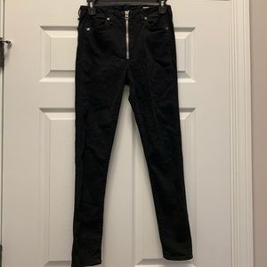 rag & bone Nina High Waist Ankle Skinny Jeans (No Fade)
